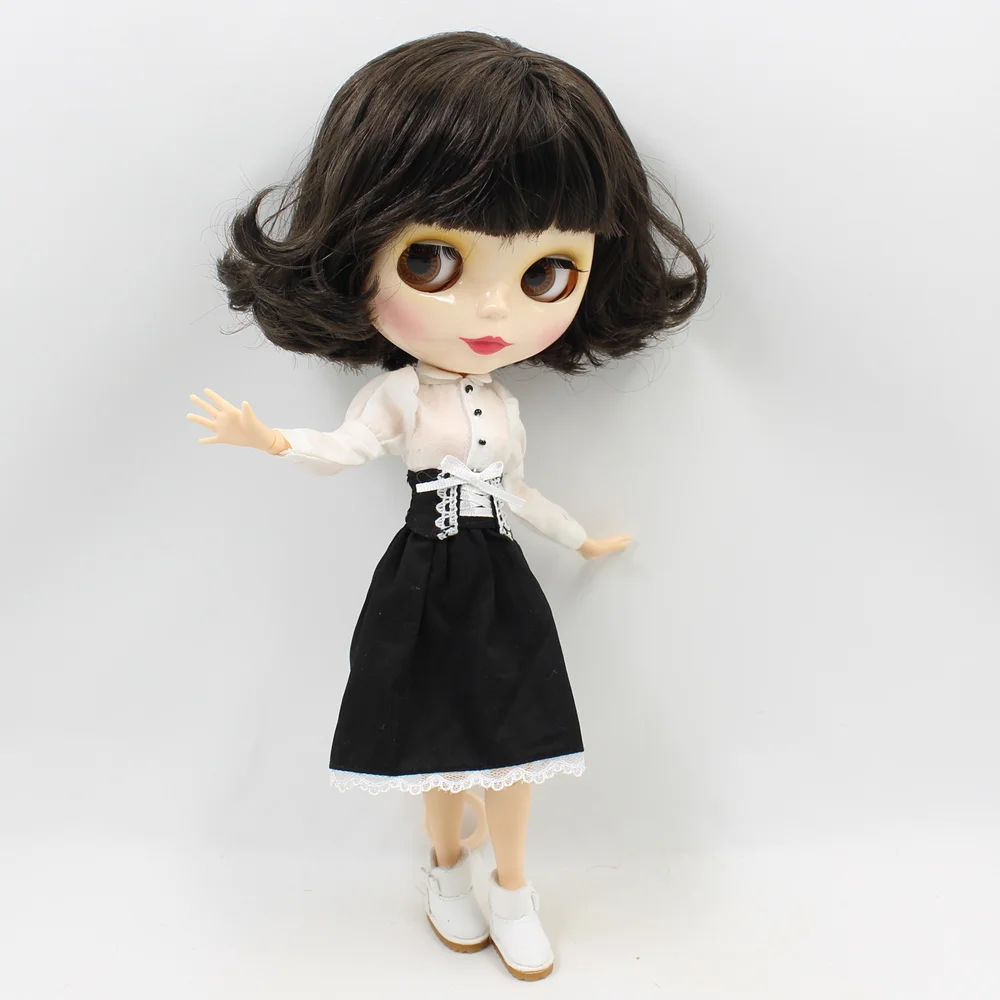 Blyth кукла Обнаженная черная короткая волосы с соединением тела blyth bjd куклы подходит DIY Мода куклы игрушки