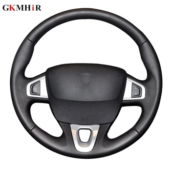 

Black Artificial Leather Car Steering Wheel Cover for Renault Megane 3 2009-2014 Fluence ZE 2009-2016 Scenic 2010-2015