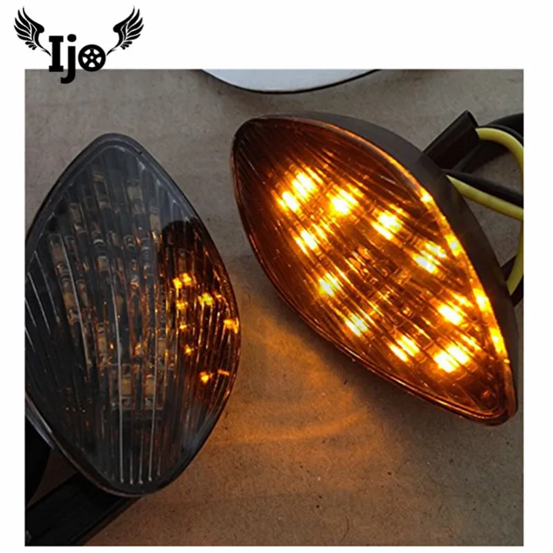 

tmax turn signals Motorcycle accessories rugby LED Mini turn lamp moto modified low wind resistance smoked LED steering light
