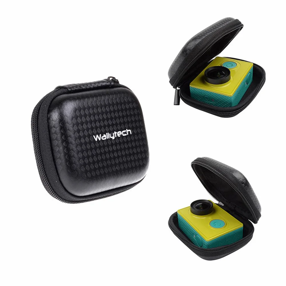

QQT Portable Travel Storage Box Locking Shutter Bag Flashing Camera Case for Gopro xiaomi Yi SJ4000
