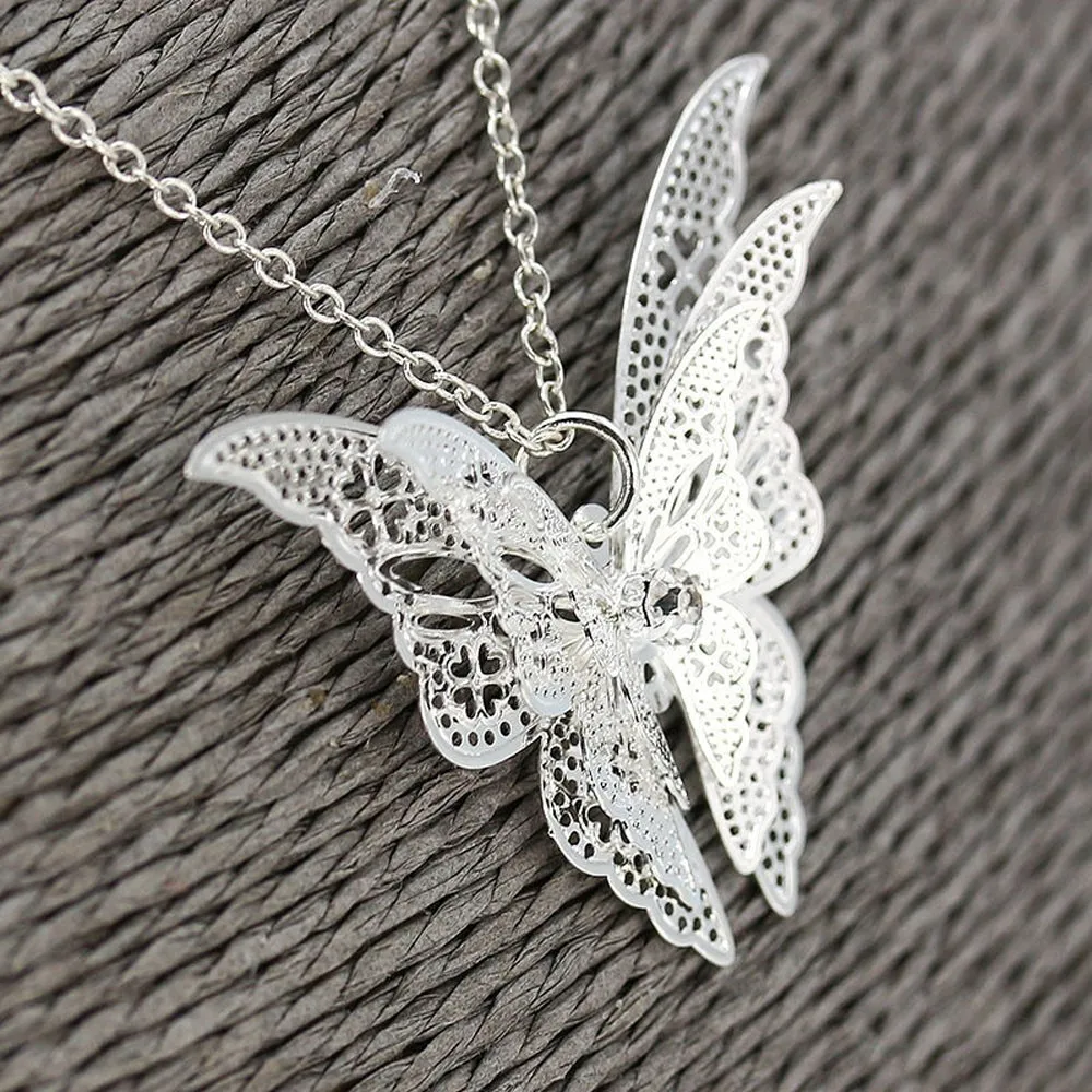 

OTOKY Necklace Women Lovely Butterfly Pendant Chain Necklace Jewelry Choker Chain Women Necklace Kolye Collares Femme 19May06
