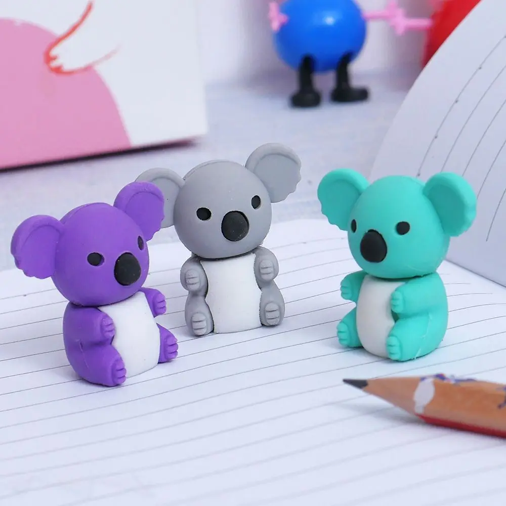 

Creative Cartoon Cute Koala Animal Rubber Eraser Stationery For Children Students Gift Toy Eraser School Office Supply