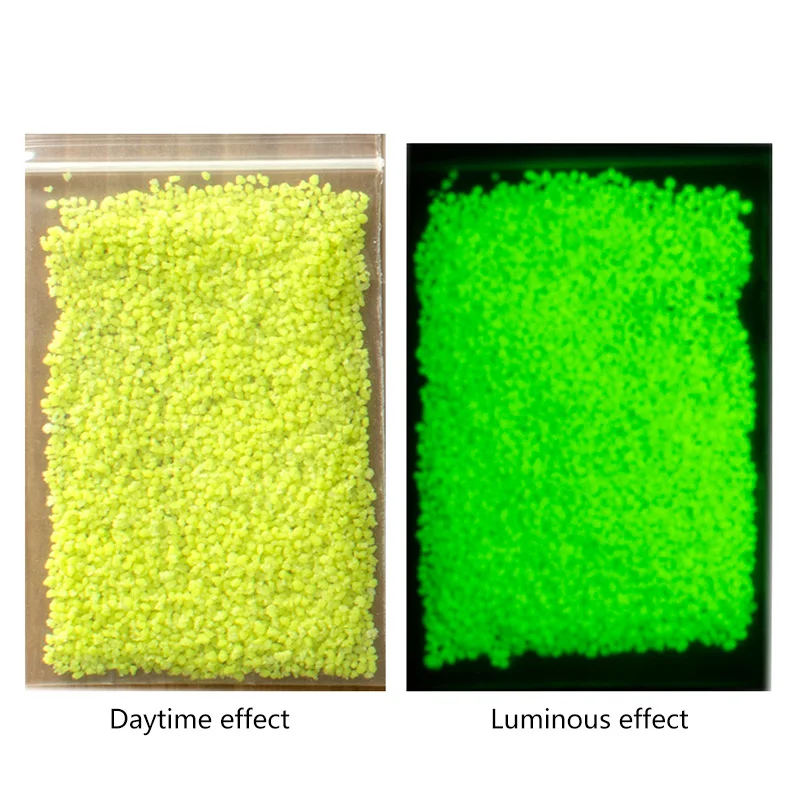 Аквариум фосфоресцирующий песок ночной светящийся Темный яркий ФЛУОРЕСЦЕНТНОЕ свечение частицы аквариума украшение аквариума 4 цвета - Цвет: Цвет: желтый