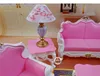 Furniture Living room (sofa + coffee table + lamp) accessories for barbie doll 1/6 toys Girl birthday gift plastic Play Set ► Photo 3/6