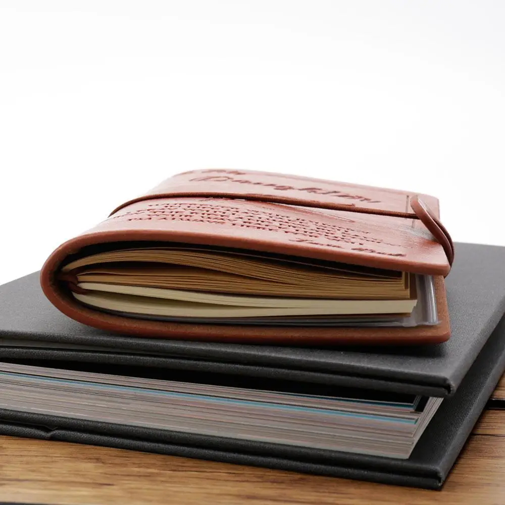 

To Wife, Daughter,Son,Mom And Dad Engraved Leather Journal Notebook Diary Custom Message Quotes Gift Anniversary Family