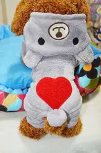 FG21 NEW arrival Pet clothes dog fleece overall dog warm Coverall dog pants sweet dog clothes