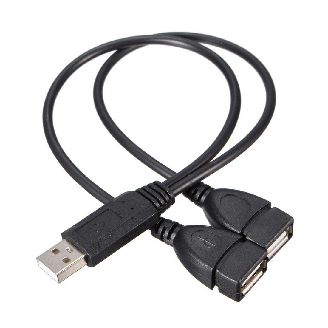 USB 2,0 A папа-2 двойной USB гнездовой разъем Y разветвитель концентратор Шнур питания Кабель-адаптер