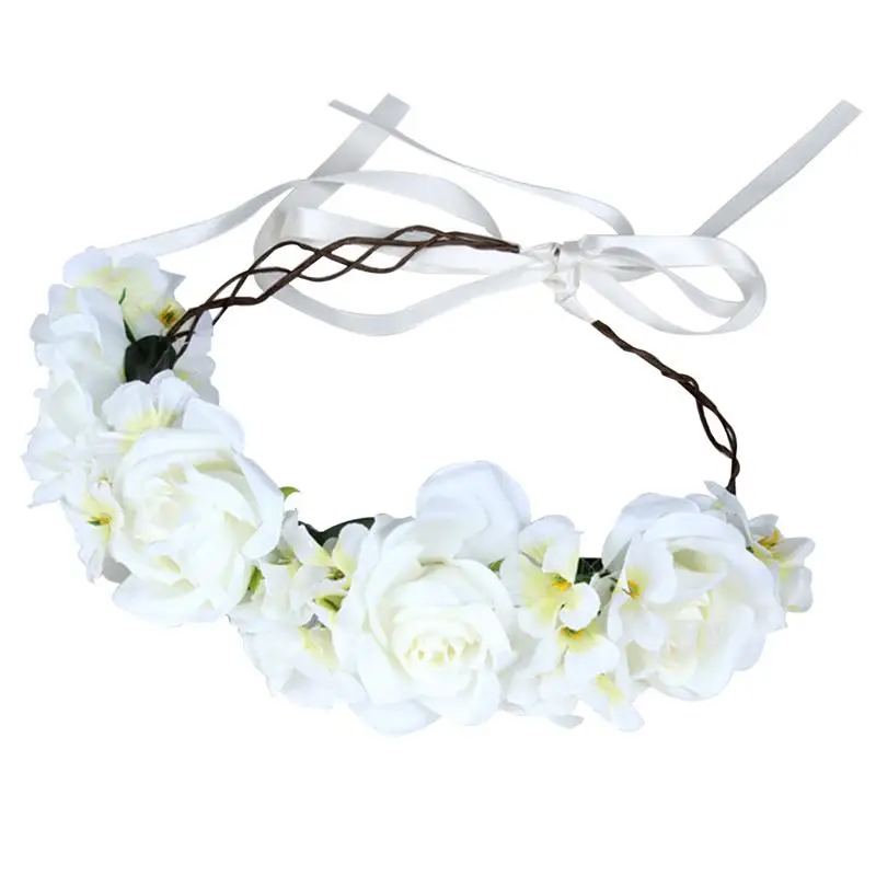 Artificial Flower Hair Bands Simulation Rose Headband Hairstlye