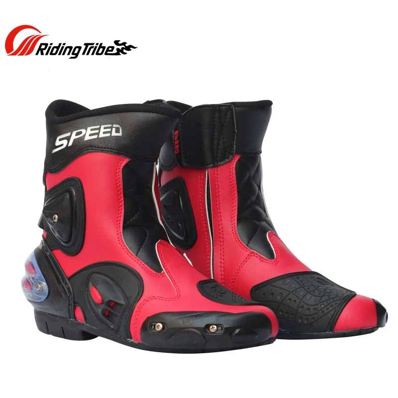 Neue Mikrofaser Leder Motorrad Stiefel Bikers Motorrad Motocross Racing Boot Schuhe Motorrad Stiefel Neue Mikrofaser Leder Motorrad Stiefel Bikers Motorrad Motocross Racing Boot Schuhe Motorrad Stiefel