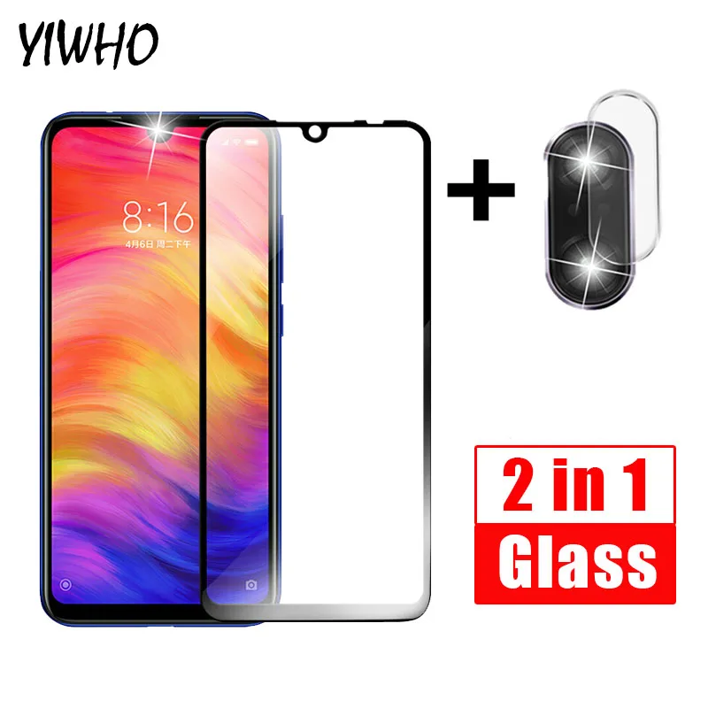 

2 In 1 Protective Glas for Xiaomi Redmi Note 7 Pro Camera Screen Protector Safety Film Lens Tempered Glass on Redmi Red Mi Note7