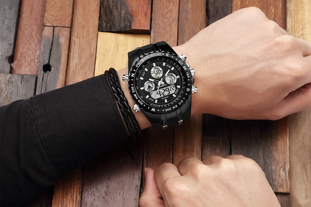 Reloj брендовые Роскошные спортивные наручные часы мужские военные водонепроницаемые часы модные силиконовые светодиодный цифровые мужские наручные часы