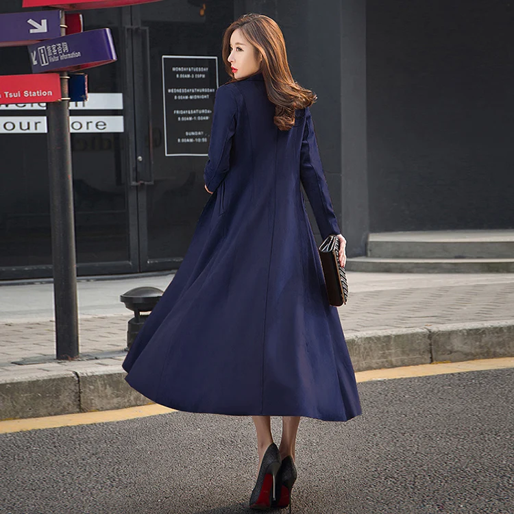 

Long section over the knee new Korean version of the skirt in the Changchun autumn ladies slim jacket