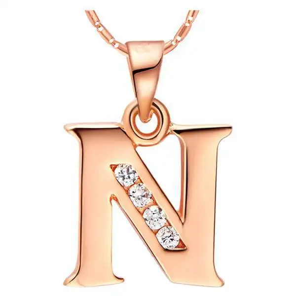 925 пробы Серебряное ожерелье в комплекте 18 K Белый Золотой покрытием 26 кулон из