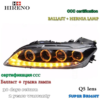 

Hireno Headlamp for 2004-2012 Mazda 6 Mazda6 Headlight Assembly LED DRL Angel Lens Double Beam HID Xenon 2pcs