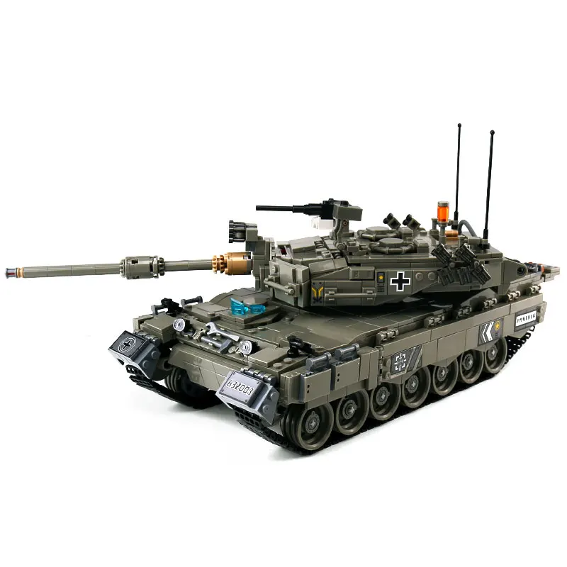 

Panlos 632003 Military Tank The Leopard 2 Main Battle Tank Building Blocks Bricks Tanks Model Enlighten Kid Toys Christmas Gifts