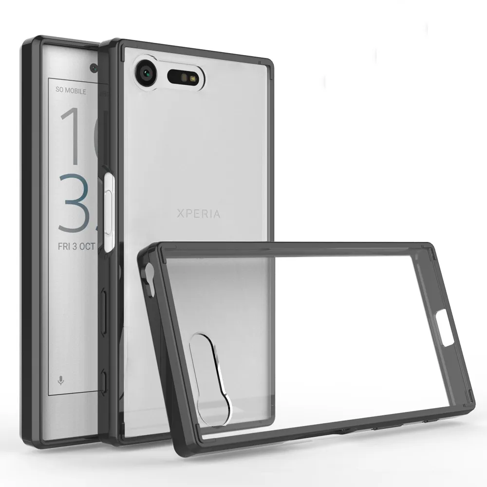

Soft Silicon TPU/PC Case For Sony Xperia X Compact Fundas Coque Shockproof Crystal Clear Shell Hard Back Cover For Sony F5321