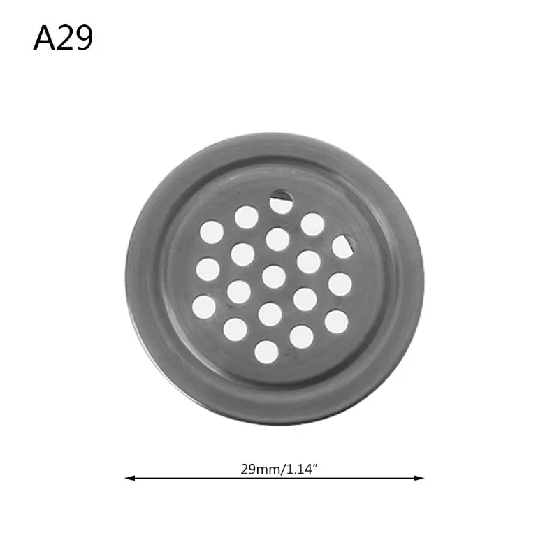 Нержавеющая сталь, устанавливаемое на вентиляционное отверстие в салоне автомобиля отверстие вентиляционная решетка круглые вентиляционные отверстия сетки - Цвет: A29