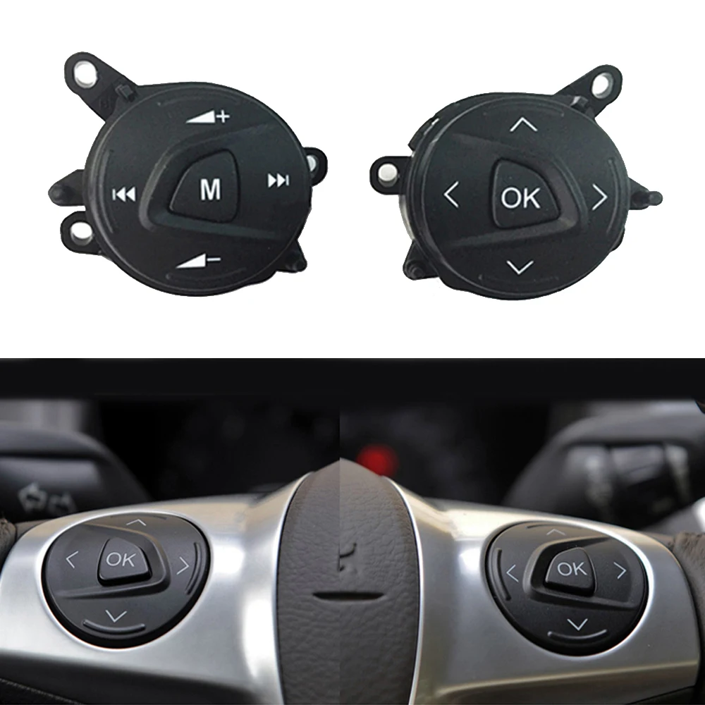 

For Ford Focus For Kuga 2012-2015 Multifunction Steering Wheel Buttons Audio Volume Control Switch Button M OK Switch Button