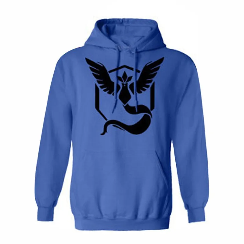 2019 Hot Game Women's Pokemon Go Team Mystic Team Instinct Pokeball Ladies Hoodies Pullover Casual Top Plus Size S-XXL