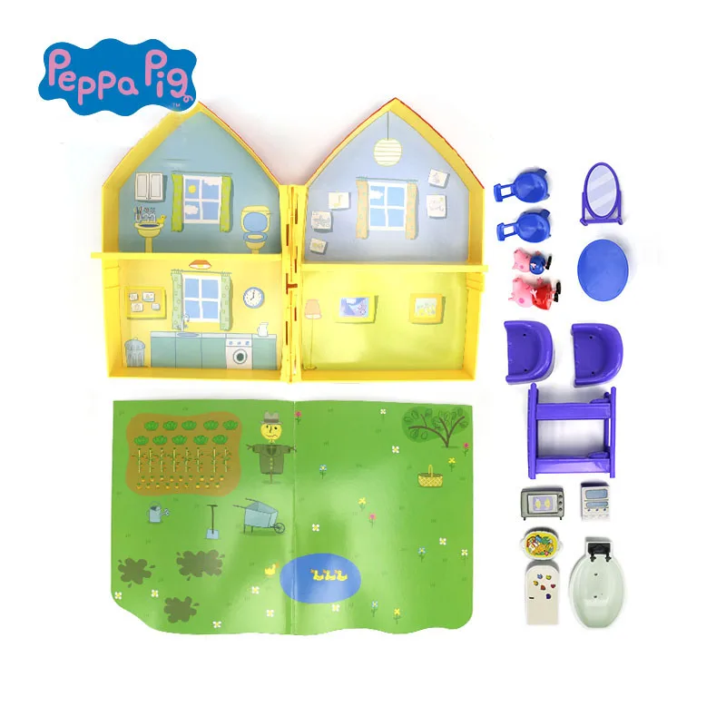 2018 New Genuine PEPPA PIG - peppa pig's house playset with Peppa George figure KIDS TOY children's Birthday gift Hot sale