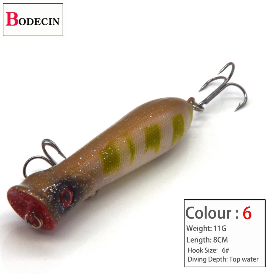 3D Isca Popper Sea Fishing Lure Sea Pesca Tackle Peche Topwater 1PCS Crankbait Poppers Fishing Lures Artificial Trout Hard Bait (6)
