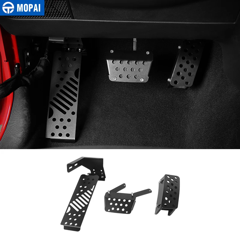 MOPAI Metal Car Brake Pedal Pads Foot Rest Pedals Covers for Jeep