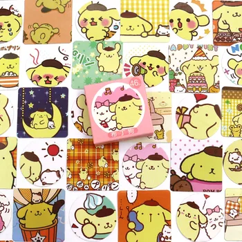 

46PCS/box Cute Yellow Pudding Dog Label Sticker Decorative Stationery Stickers Scrapbooking DIY Diary Album Stick Lable
