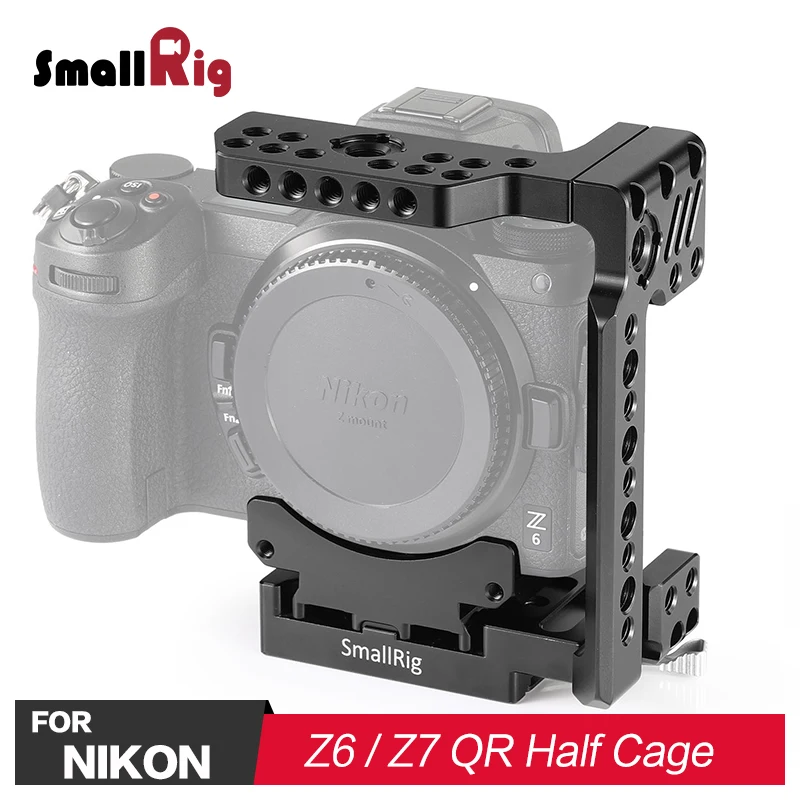 

SmallRig Z6 Camera Cage Quick Release Half Cage for Nikon Z6 and Nikon Z7 feature with built-in Manfrotto 501 QR plate 2262