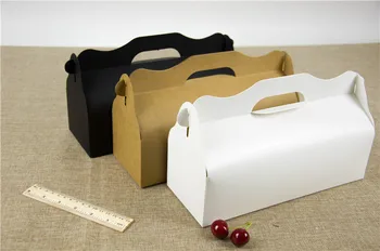 

27.5x10.5x7.5cm large Gift Box Birthday Cake Organizer Best Gifts Wedding Decoration cup cake packaging boxes white/black/brown