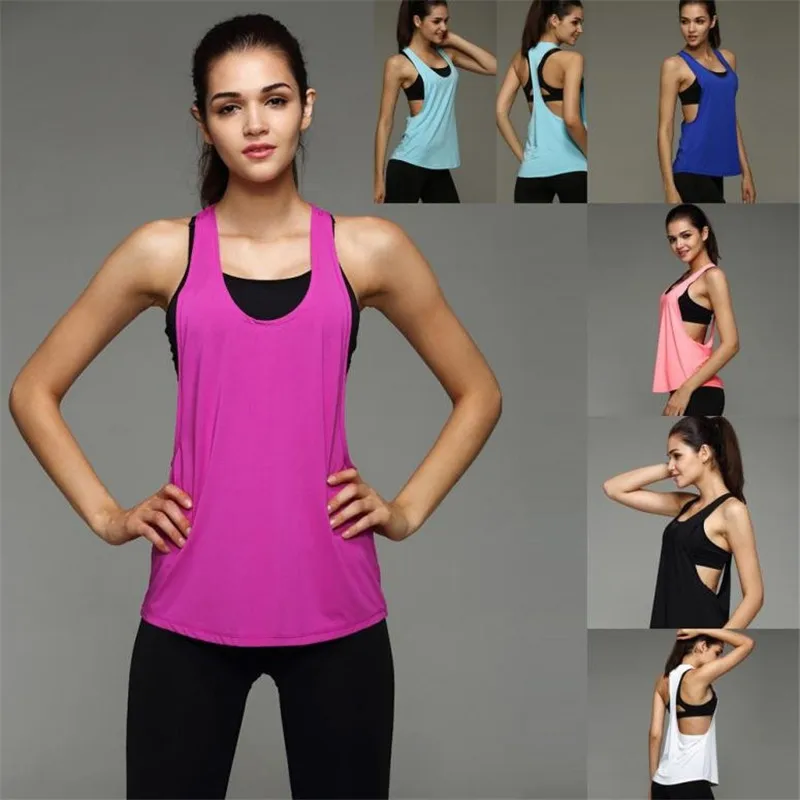 

Women Summer Sexy soft and comfortable Loose Gym Sport Vest Training Run L50/0123