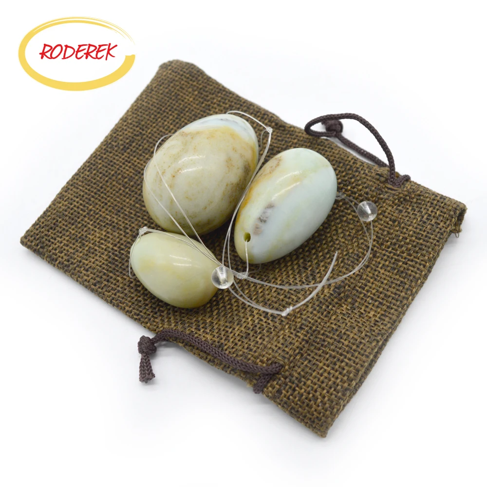 

Drilled Jade Yoni Eggs Nartural Jade Eggs Set For Kegel Exercise Pelvic Blood Vaginal Massage Therapy Tools