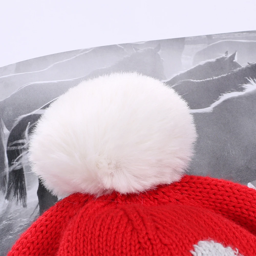 Вязаная шапка для девочек, комплект с шарфом, хлопковая теплая зимняя шапочка, Осенние головные уборы с помпоном кролика, лыжные костюмы