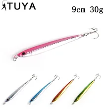 TUYA Stickbait Pencil Fishing Lures Sinking Lead Steel Jig Squid Lipless Stick Synthetic Baits Full Swimming Layer 30g 9cm