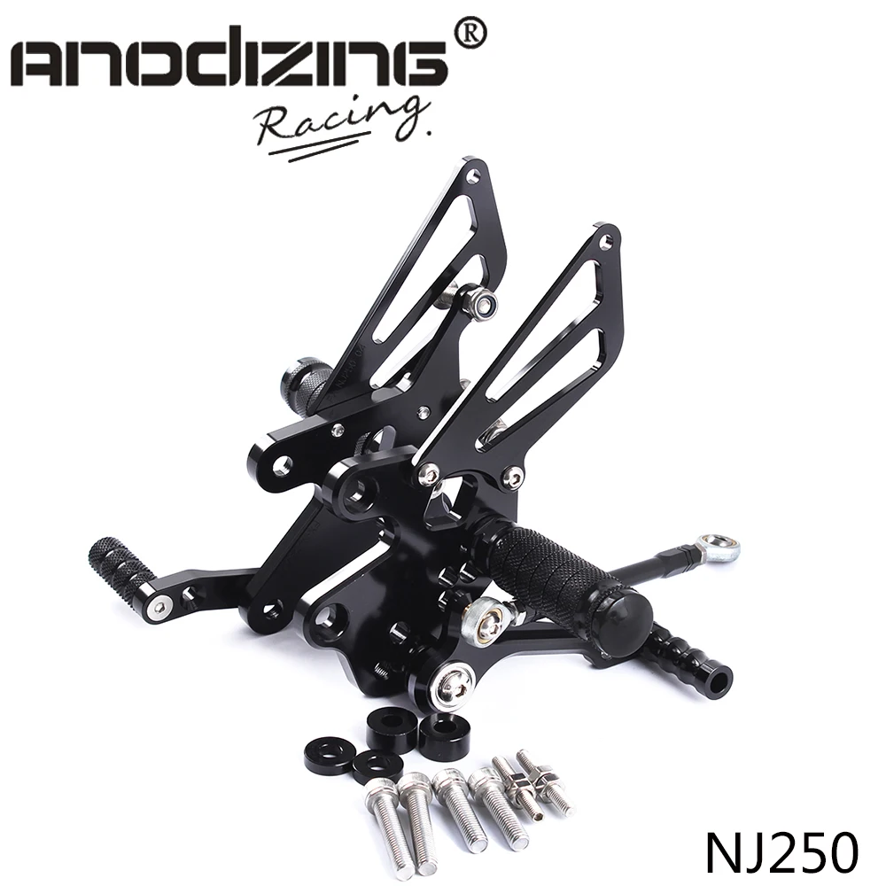 Full CNC Aluminum Motorcycle Adjustable Rearsets Rear Sets Foot Pegs