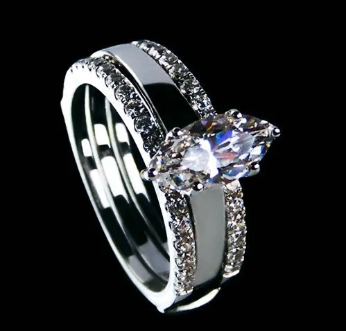 

retro magic 1.25 CT Luxury women bijouterie Synthetic Diamonds ring bridal engagement vintage gift Rhinestone wedding ring