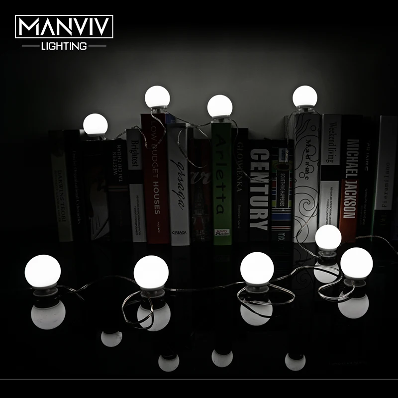 

LED Wall Lamp Makeup Mirror Light 10 LED Bulbs 110V 220V with Touch Dimmer For Vanity Desk Bedroom Decoration EU US Plug Max24W