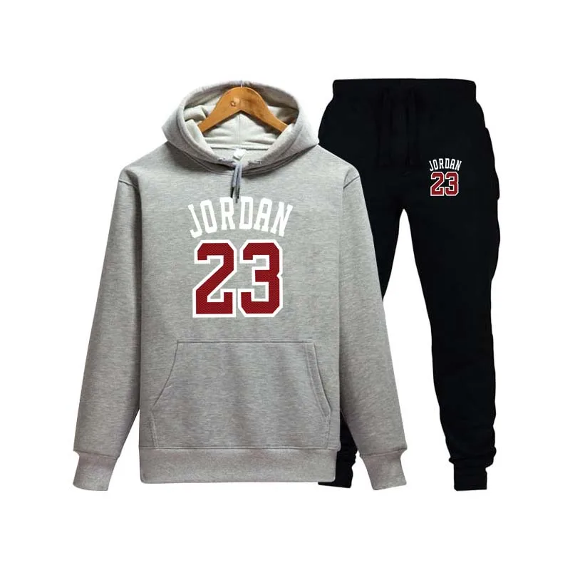 New Brand Jordan 23 sportswear men's hoodie + tether pants fashion 2019 jogging sports suit Malechandal hombre