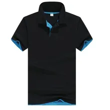 Рубашка поло, Высококачественная хлопковая рубашка с коротким рукавом, летняя дышащая однотонная мужская рубашка поло, Повседневная Деловая мужская одежда