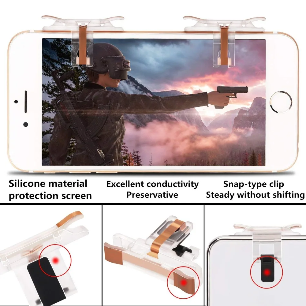Gaming Triggers for Mobile Phone PUBG L1 R1 Controller Game Fire Button Aim Key