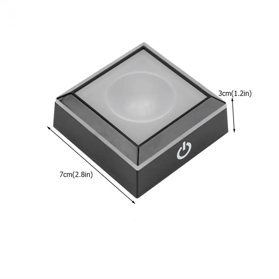 3D светодиодный свет базы 2.8x1.2in Дисплей стоять многоцветный для кристалл стеклянный Декор Высокое качество зарядка через usb