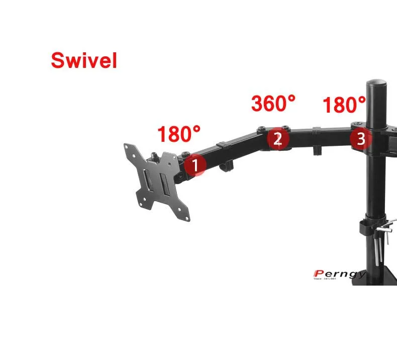 DL-MS01L Настольный зажим с полным движением 360 градусов двойной держатель для монитора 1"-27" ЖК-светодиодный держатель для монитора с загрузкой 9,9 кг Подставка для ПК