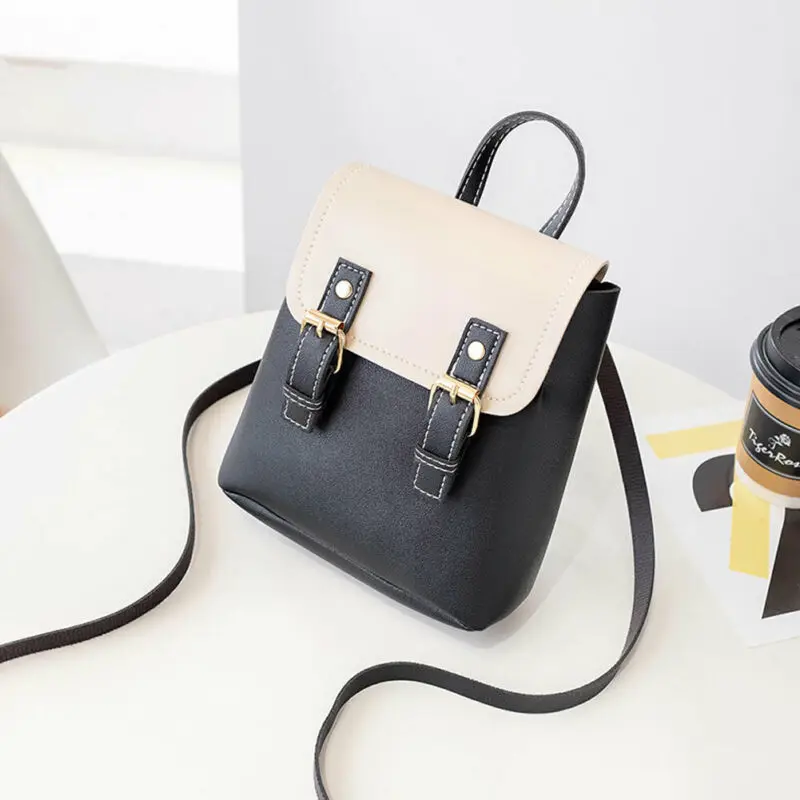 

Small Backpack Women Leather Shoulder Bag 2019 Summer Multi-Function mini backpacks female School bagpack bag for teenage grils
