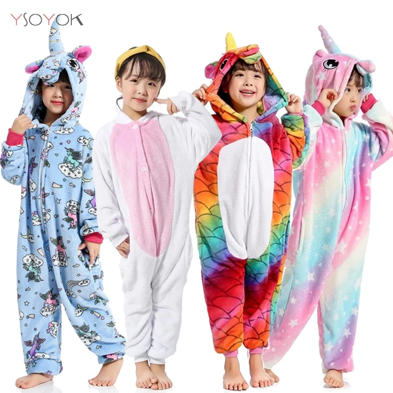 

Winter Kids Animal Panda Kigurumi Pajamas Unicorn Onesie Children Party Cosplay Baby Boy Girls Blanket Sleeper Pyjamas Sleepwear