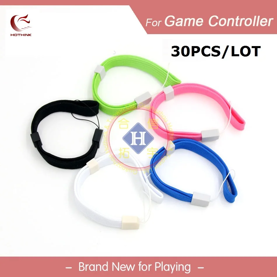 

HOTHINK 30pcs/lot Colourful Safety Hand Wrist Strap Set For Wii DS 3DS PSP PS3 MOVE PSVITA