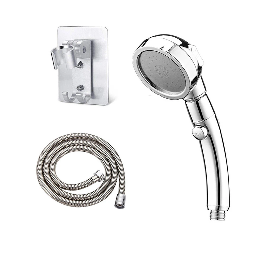 

Round rain Shower Head sets wall-mounted bathroom shower pipe + adjustable shower holder + functional handle shower head