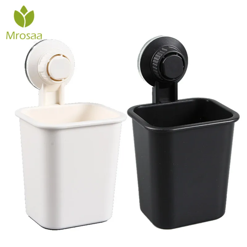 

1 PC Mrosaa Multi-function Suction Cup Toothbrush Rack Sucker Wall Mount Toothpaste Toothbrush Holder Free Punching for Bathroom