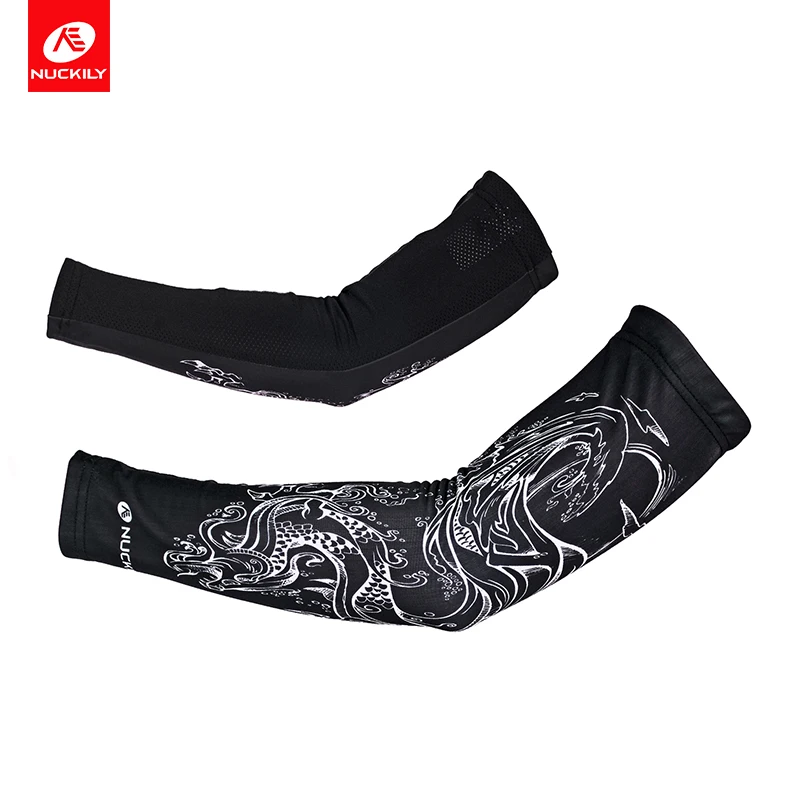 Nuckily Cycling Cooling Arm Sleeves Sport Skins Sun Protective UV Cover