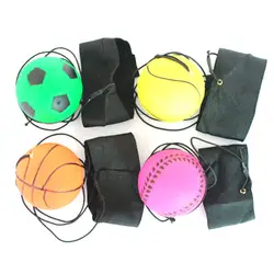 Возврат губка резиновый мяч эластичные спортивные на нейлоновыми струнами Для детей Открытый игрушка случайный цвет