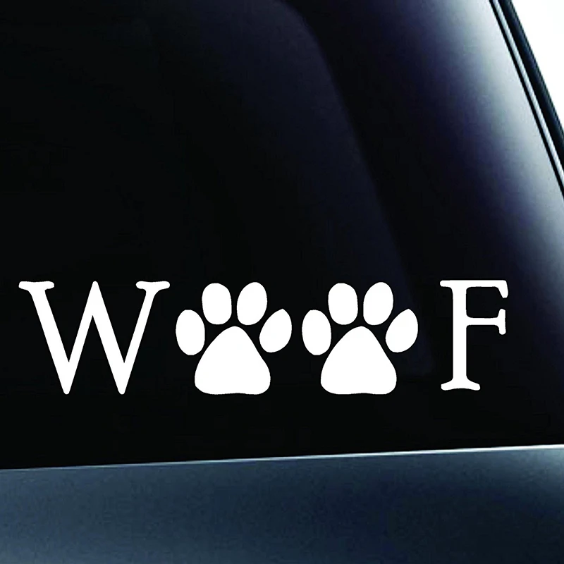 Woof Text Paw Prints Dog Symbol Decal Funny Car Truck Sticker Window Cute And Interesting Fashion Sticker Decals Woof Text Paw Prints Dog Symbol Decal Funny Car Truck Sticker Window Cute And Interesting Fashion Sticker Decals