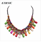 Этнический бренд, богемные цветные очаровательные каменные бусины в форме слона, браслеты для женщин, модный браслет золотого цвета, цепочка из бисера